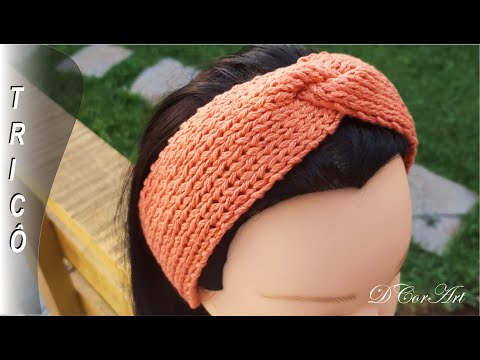 Vídeo: Como Tricotar Uma Fita Para A Cabeça