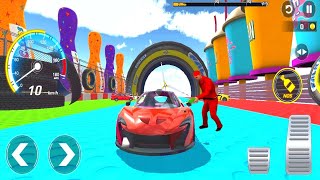 3d mega car driving Stunt Game - Impossible Tracks SportsCar Driving Simulator Android Gameplay  #20 screenshot 3