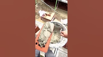 The Process of Laying Red Bricks Using the String Line Technique | Strong Wall Construction #shorts