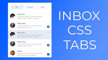 Tabs using HTML CSS and Javascript -- Inbox CSS Tabs -- Tabs