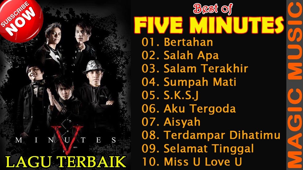 FIVE MINUTES (Full Album Terbaik) ~ Bertahan, Salah Apa, Salam Terakhir, Sumpah Mati,...