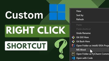 How to Add Custom Right Click Shortcut -- in Windows Right Click Menu