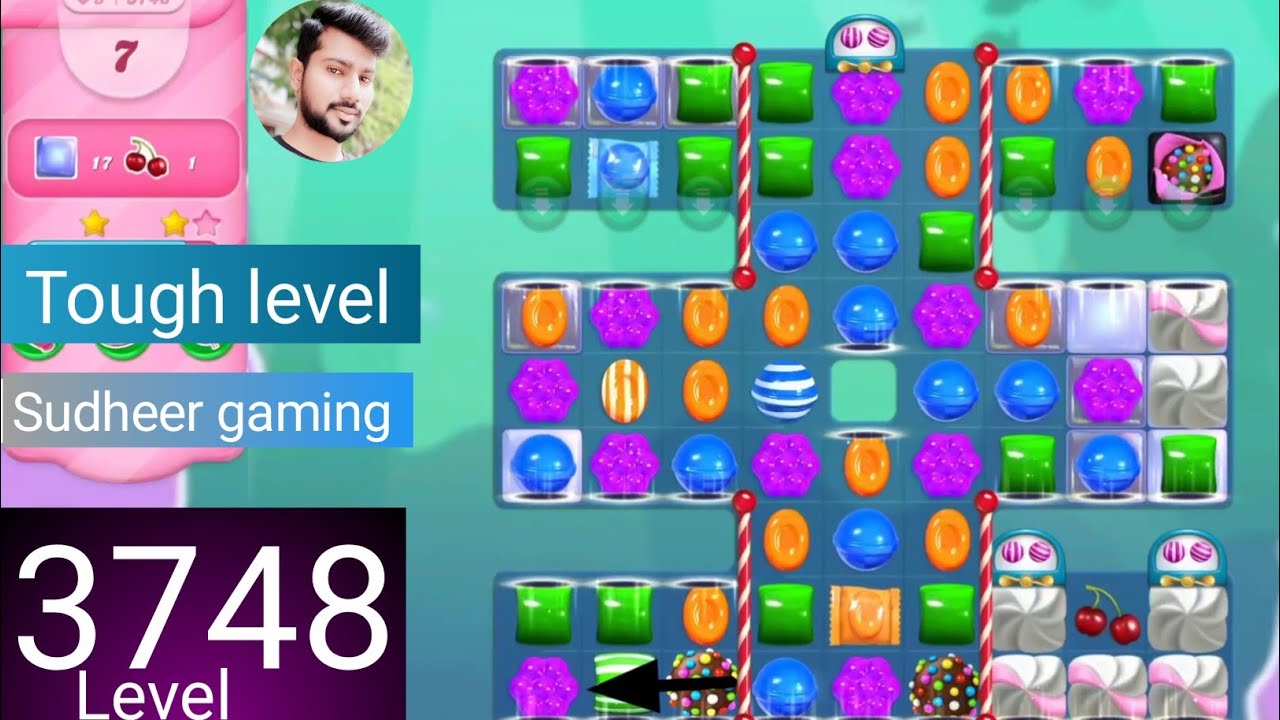 Candy crush saga level 3748  No boosters  Tough level  Candy crush 3748 help  Sudheer Gaming