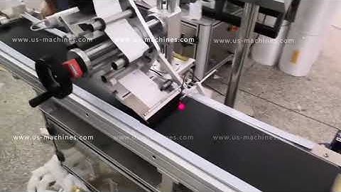 Envelope letter paper sheet paging feeding top labeling machine running video