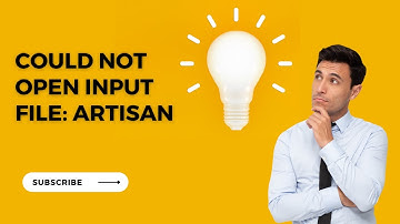 Could not open input file: artisan