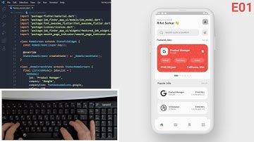 ASMR Programming - Job Finder App UI (Episode 1) - No Talking