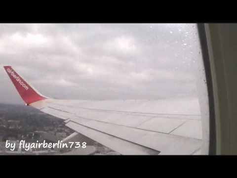 airberlin 737-86J | Taxing + Very Stormy Take-off ...