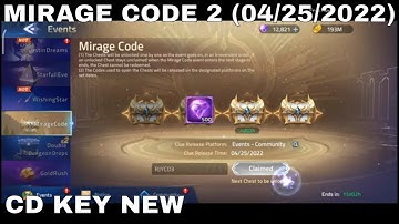 MIRAGE CODE 2 (04/25/2022)  -  500 DIAMOND ► MOBILE LEGENDS ADVENTURE