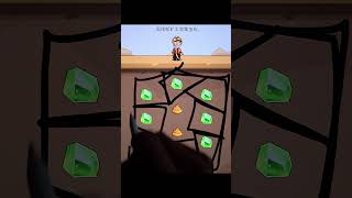 Draw lines to help the miner collect gems. #어몽 #어몽어스 #gameshorts #game #shorts