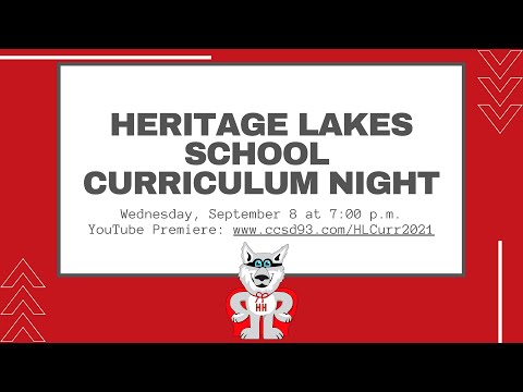 Heritage Lakes Elementary School Curriculum Night Video 2021