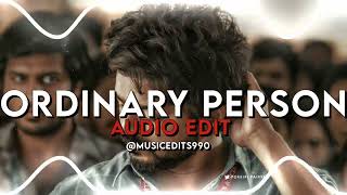 Ordinary Person - Leo - Audio edit by @mani-2-o9m