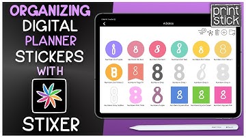 How to keep / organize digital planner stickers for planning on the iPad with STIXER app