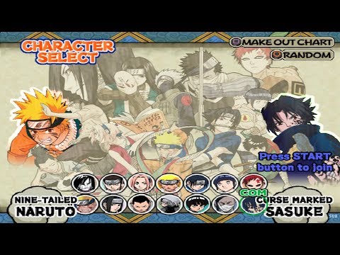 Naruto Shippuden: Ultimate Ninja 5 Opening and All Characters [PS2] 