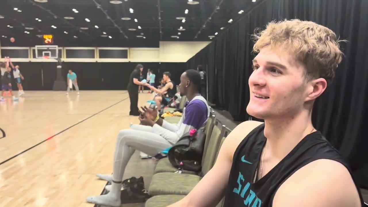Liam McNeeley Exclusive HoopsHype Interview At G League Showcase