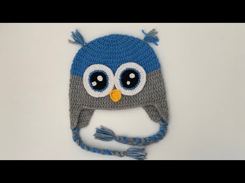Tığ İşi Baykuş Bere - Şapka Yapımı ( owl beret crochet)