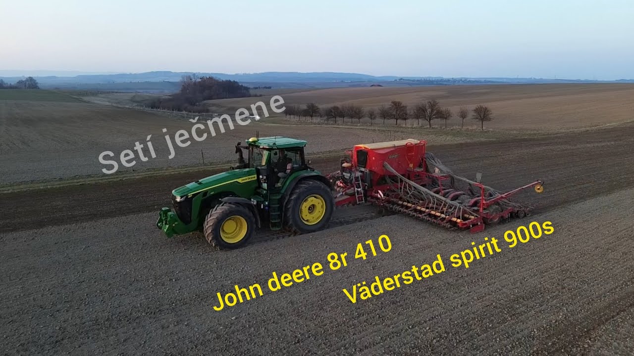 Setí jarního ječmene //Salix Morava//2026//John deere 8r 410 💚//Väderstad spirit 900s💛
