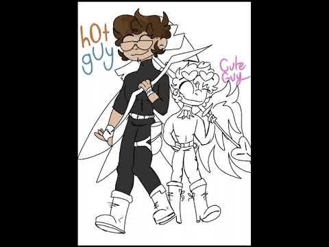 h0t gUy and Cute Guy, the amazing crime fighting duo. (speed paint) #hermitcraft #h0tgUy #cuteguy