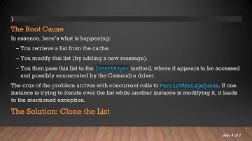 Resolving Collection was modified Exception in Cassandra Collections Serializer