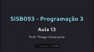 Introdução ao Python e à Programação Orientada a Objetos — Aula 13
