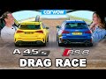 Audi RS6 vs AMG A45 S: DRAG RACE *Me vs My Girlfriend*