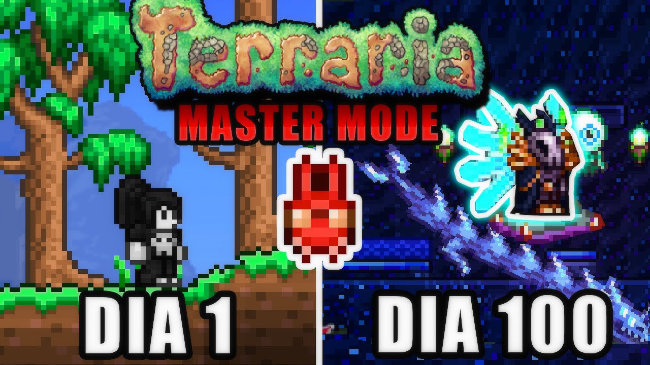 PASSEI 100 DIAS NO TERRARIA APENAS DE STANDS (MASTER MODE) 