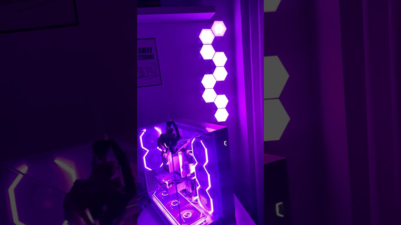 Smart Hexagon RGB LED Wall Light Panels with App & Remote Control