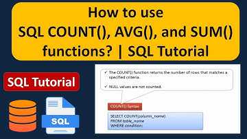 How to use SQL COUNT(), AVG(), and SUM() functions? | SQL Tutorial For Beginners | Learn SQL