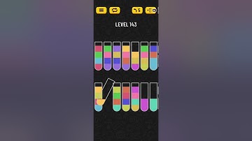 Water Sort Puzzle Level 143 Walkthrough Solution 💦