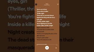 Michael Jackson - Thriller (Spotify Lyric Video)