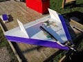 Protech laser arrow flying wing 1000mm with rossi 45 glow engine test run