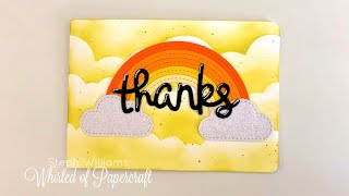 Simple Thank You Notes | Lawn Fawn Stitched Rainbow Dies