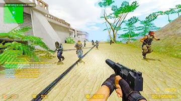 Counter Strike Source - Zombie Escape mod online gameplay on ze_isla_nublar map