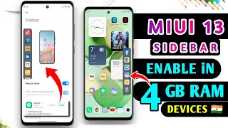 Enable Miui 13 Sidebar in 4GB Ram Devices | Miui 13 Sidebar Enable With new Security App Update screenshot 2