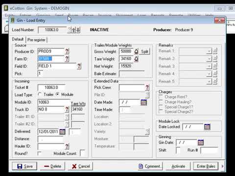 Screen Design Tips for the eCotton Gin  Software
