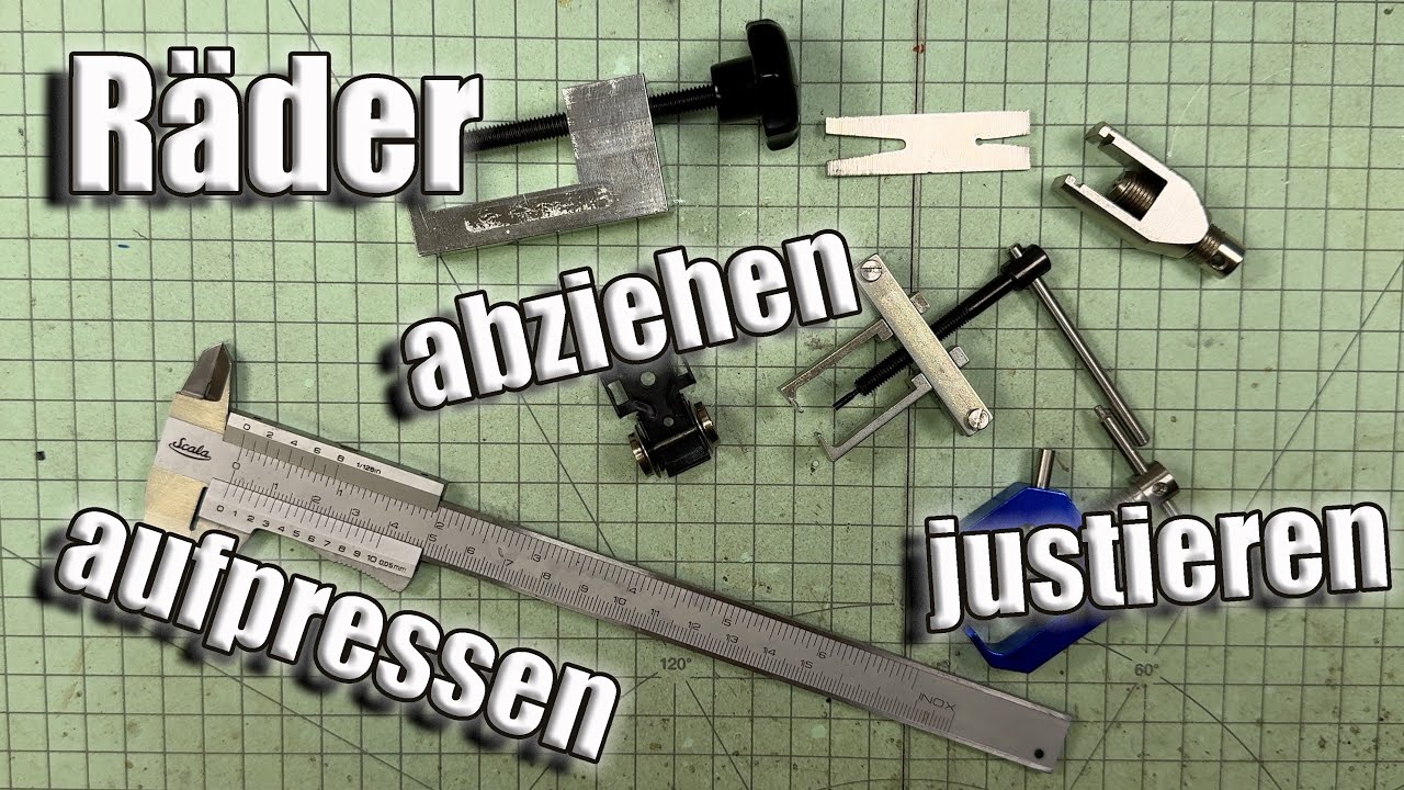 Modellbahn-Räder abziehen/aufpressen/justieren