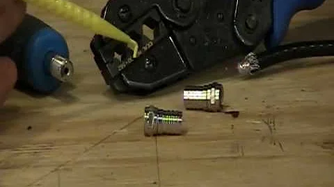 Crimp On RG 6 Coaxial Connector Termination