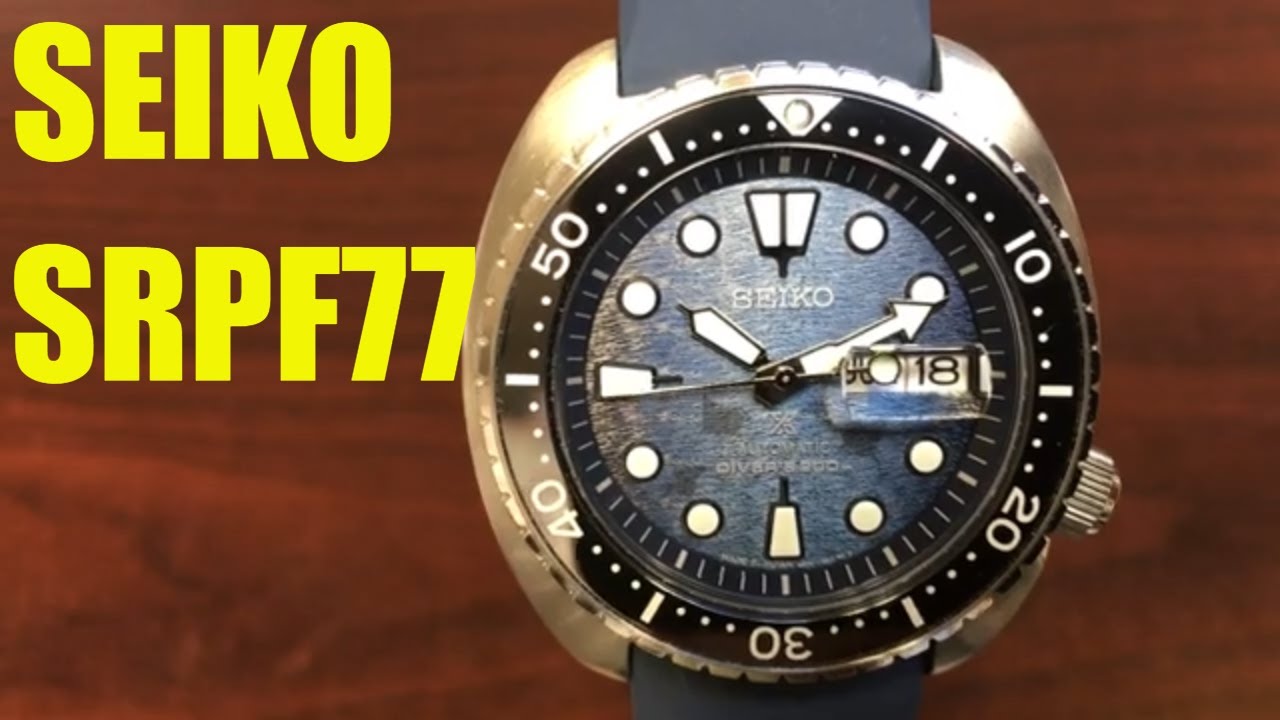 Seiko Prospex King Turtle Steel Automatic Watch SRPF77 - YouTube
