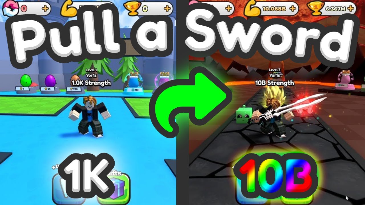 1K Strength To 10B Strength | Pull a Sword