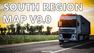 South Region Map V9.0 Euro Truck Simulator 2 Mod 1.38