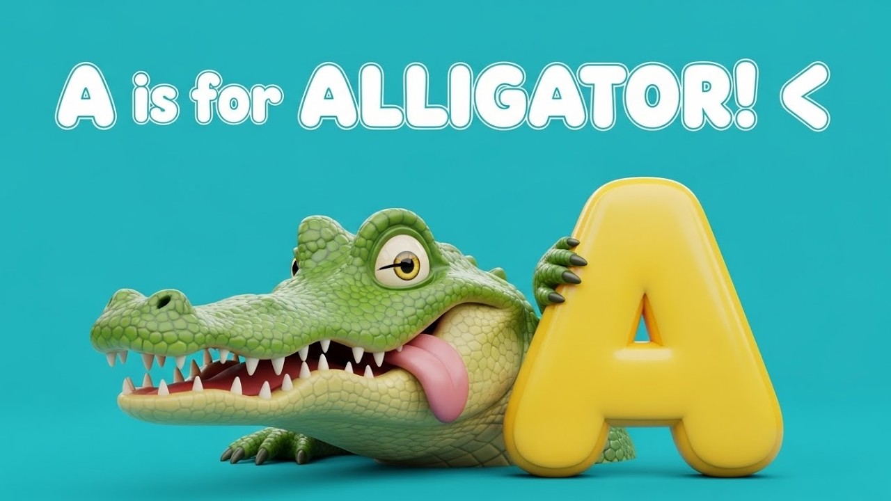 A is for Alligator! 🐊 ABC Animal Song for Toddlers