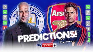 PREDICTING Arsenal and Man City's remaining Premier League fixtures! 🏆