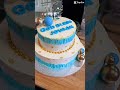 #Holy communion cake #white &amp; Blue colour 🥰✨🩵🤍🔔