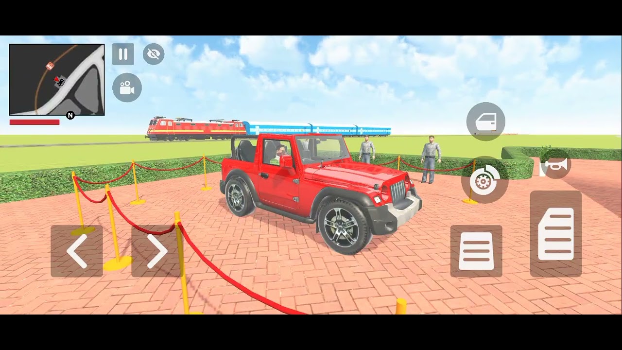 Franklin parked 2️⃣ Golden beige and 2️⃣ red color Scorpio car's in the garage of the house 😍🤑 vid6