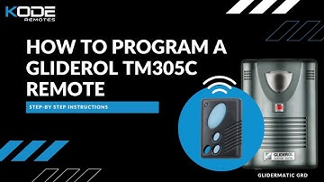 How To Program A Gliderol TM305C Remote To A Glidermatic GRD Roller Door Opener | Kode Remotes