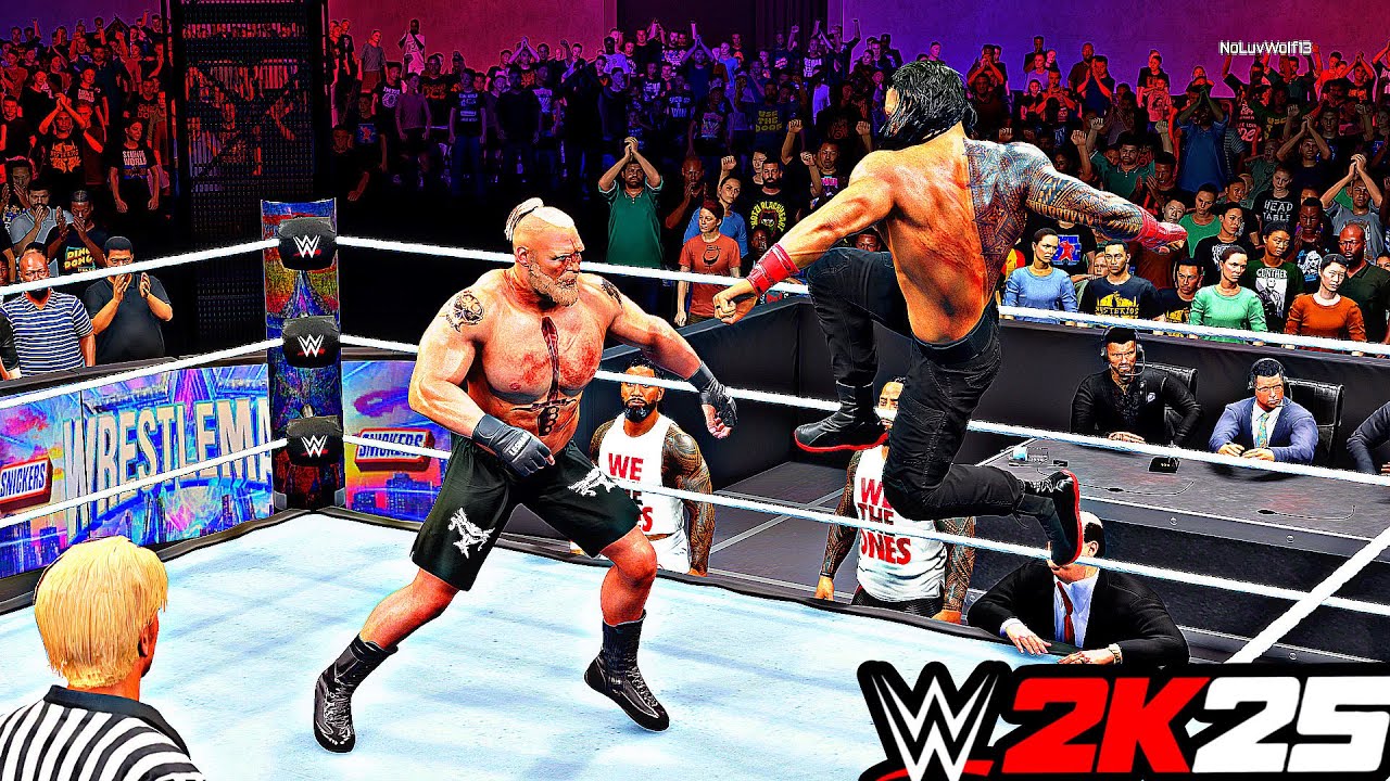 STRAIGHT CINEMA! Brock Lesnar Vs Roman Reigns | Unification Match - WWE 2K25