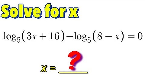 Solving Logarithmic Equation (Part 4)