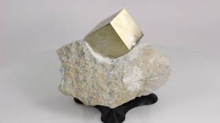 Pyrite Cube on Matrix