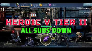Injustice 2 Mobile 4.0.1 - SOLO RAID - HEROIC 5 TIER 2 - ALL SUB-BOSSES DOWN