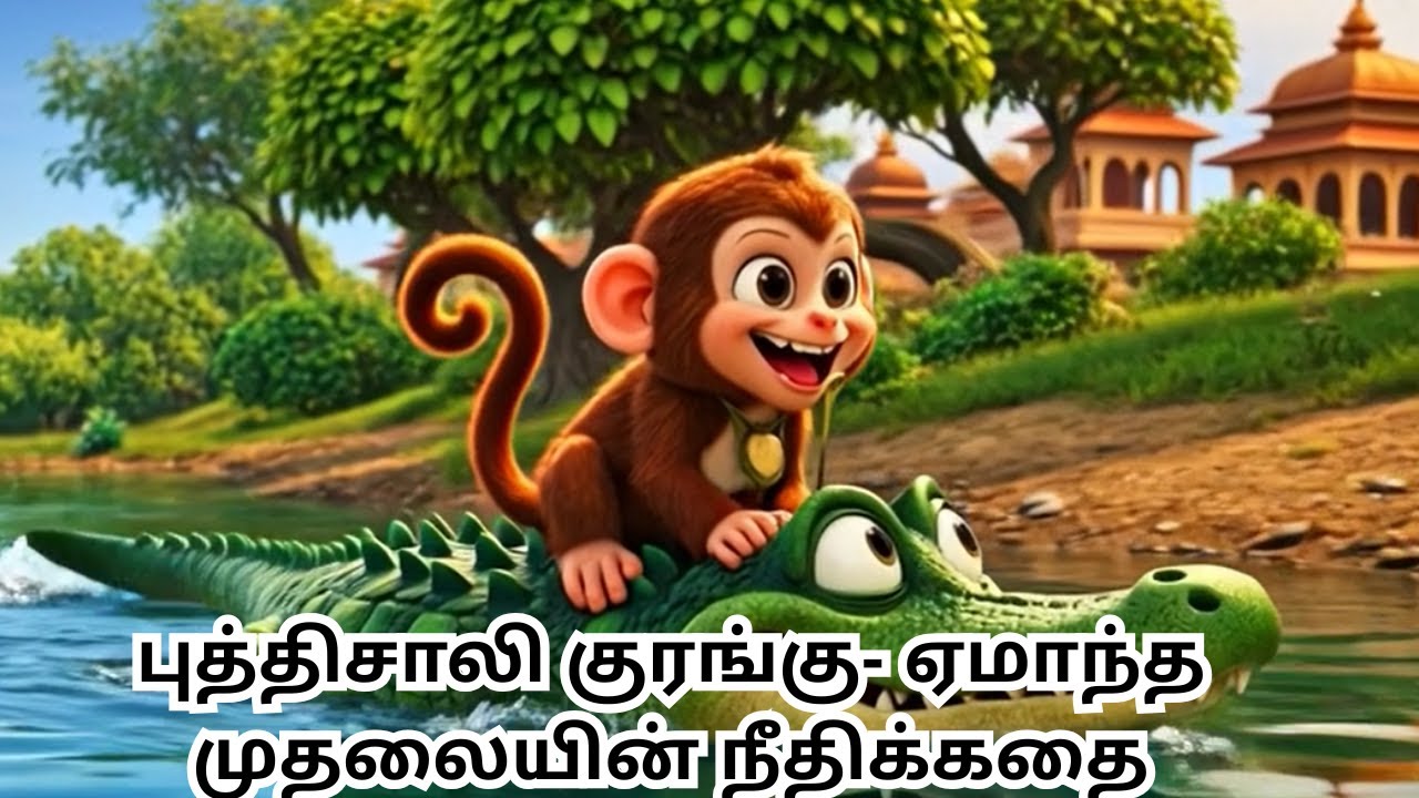 புத்திசாலி குரங்கு-ஏமாந்த முதலையின் நீதிக்கதை|Tamil Kids Stories | Moral Stories | Cartoon Stories