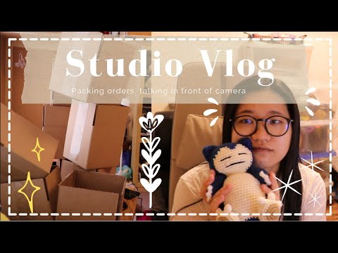 Studio Vlog 07 | packing orders, talking in front of camera... difficult